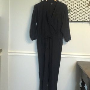 Madewell Collared Navy Jumpsuit